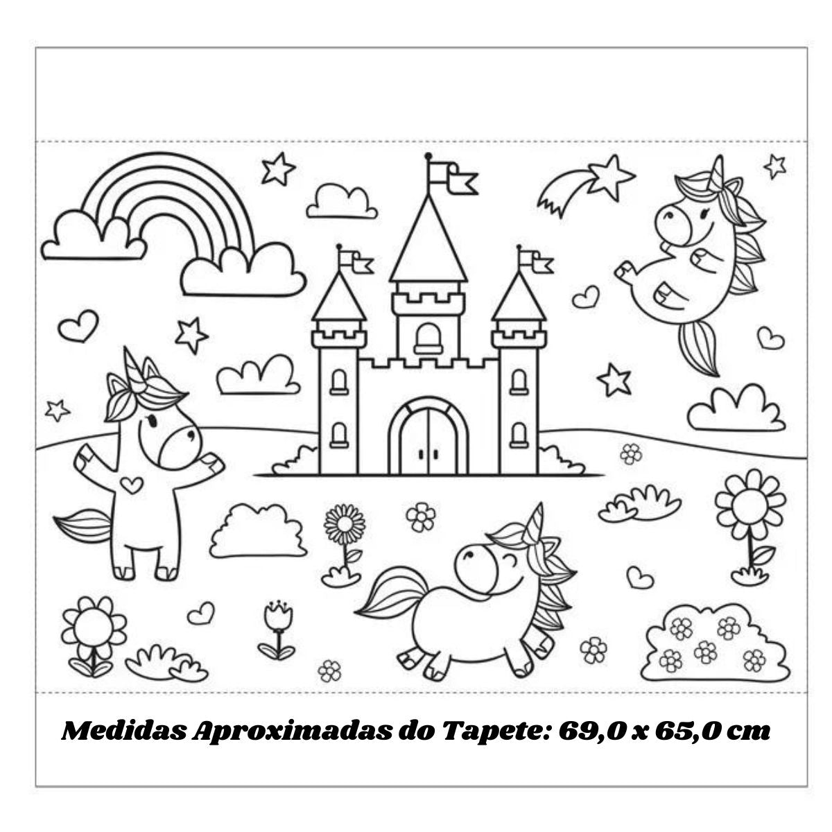 Brinquedo Tapete Para Pintar Lavável Unicórnios - Toyster Brinquedo Tapete Para Pintar Lavável Unicórnios - Toyster